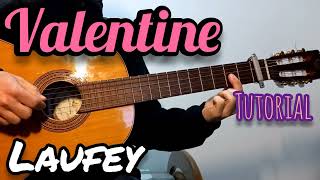 Valentine Laufey  Guitar  Tutorial [upl. by Sarilda]