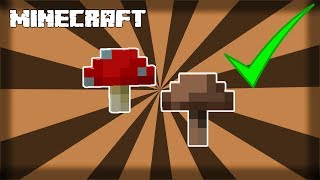 MINECRAFT  How to Grow Brown and Red Mushrooms 1151 [upl. by Seve]