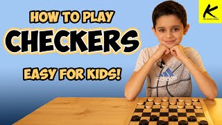 How to Play CHECKERS  Easy for Kids [upl. by Breech]