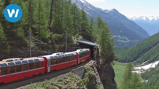 Worlds Most Beautiful Railway  The Bernina Express [upl. by Jacqueline413]