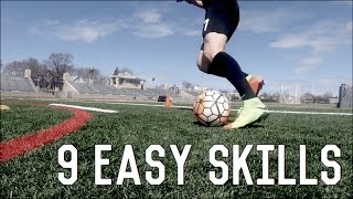 9 Easy Skill Moves To Beat Defenders  Dribbling Skills Tutorial For FootballersSoccer Players [upl. by Flavius]