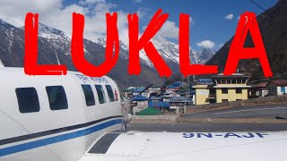 Lukla landing  cockpit view [upl. by Drolyag381]