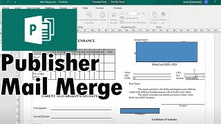 Publisher Mail Merge [upl. by Ibok620]