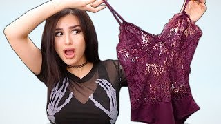 BOYFRIEND BUYS OUTFITS FOR GIRLFRIEND TRY ON HAUL [upl. by Rehtul209]