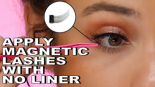 How To Apply Magnetic Lashes WITH NO MAGNETIC LINER [upl. by Litta]