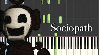 Dark Piano  Sociopath  Synthesia Tutorial [upl. by Lam993]