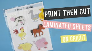 How to Print then Cut Laminated Sheets on Cricut Cricut hack [upl. by Eiznekcm]