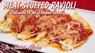 HOW TO MAKE RAVIOLI  MEAT STUFFED RAVIOLI  SICILIAN STYLE [upl. by Nadler52]