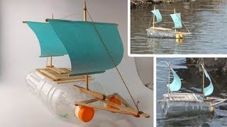 How to Make a Boat from Bottle [upl. by Atiekan]