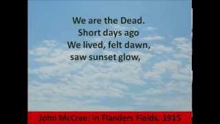 In Flanders Fields by John McCrae – Hear and Read the Poem [upl. by Ryann]