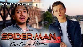 Far From Home Cast amp Crew Talk Behind The Scenes  SpiderMan Far From Home  Voyage [upl. by Idahs]