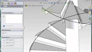 How to Model Spiral Stairs in SolidWorks [upl. by Terina]