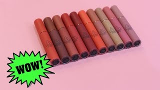 RƯ REVIEW ♡ SWATCH SON 3CE VELVET LIP TINT FullCollection [upl. by Sido]