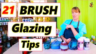 21 Tips for Brush Glazing  Pottery Glazing Techniques [upl. by Aerdnua]