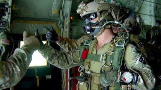 US Army Special Forces Green Berets  High Altitude Jump [upl. by Nosrak]