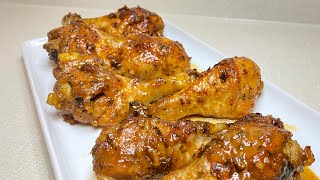 Honey Mustard Chicken Drumsticks  Easy Baked Chicken Recipe [upl. by Kooima]