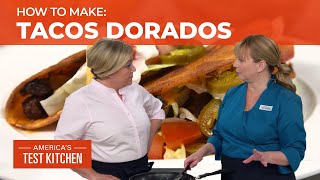 How to Make Crispy Tacos Dorados From Scratch [upl. by Plantagenet]