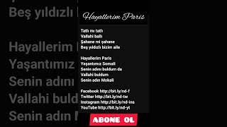 Hayallerim ParisKaraoke [upl. by Muiram]