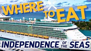 INDEPENDENCE of the Seas Royal Caribbean Restaurant Tour [upl. by Garreth]