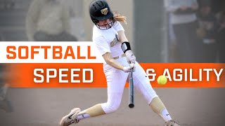 Softball Speed Agility and Strength Workout [upl. by Enalb9]