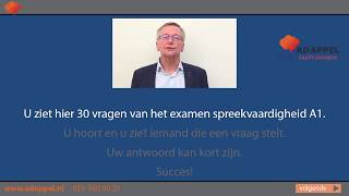 EXAMENTRAINER A1  Spreken  30 vragen  set 1 2025 [upl. by Dinah543]