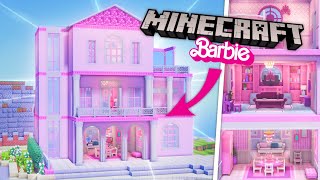 I Built a DETAILED Barbie Dream House in Minecraft [upl. by Hodgkinson]