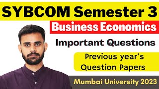 SYBCOM Business Economics Semester 3 important questions idolmumbaiuniversity [upl. by Nanor]