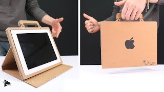 How to Make Simple Tablet Standcase from Cardboard [upl. by Aititel829]