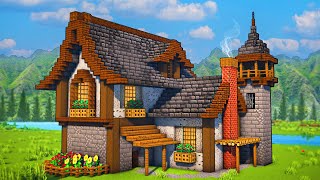 Minecraft Small Medieval House Tutorial [upl. by Ilac815]