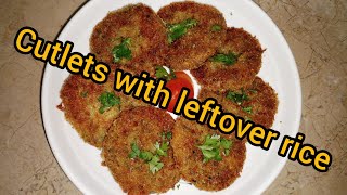 Cutlets with leftover ricematerial recipe by Irsa [upl. by Erlene530]