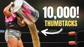 WWE Superstar Uses 10 Thousand Thumbtacks [upl. by Ubana]