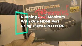 How to Connect Two Monitors Mirrored with One HDMI Port Using Powered HDMI Splitters [upl. by Atul]