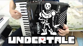 AccordionBonetrousle Papyrus ThemeUndertale [upl. by Eilrebmik25]