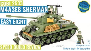 COBI 2533 M4A3E8 Sherman Easy Eight  Speed Build Review [upl. by Nael715]