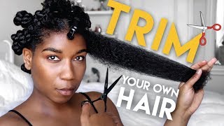 DETAILED  How To Trim Your Own Hair  Natural Hair  Naptural85 [upl. by Tiffie977]