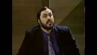 Luciano Pavarotti speaks about and demonstrates Covering the Sound [upl. by Astto746]