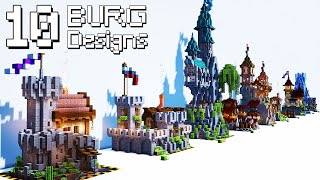 10 Burgen in Minecraft 🔟 Minecraft Burg bauen deutsch [upl. by Ynaffital185]