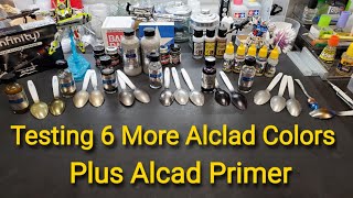 Testing 6 Alclad Metal Colors Plus Alclad Gloss Grey Primer [upl. by Nodnalb]