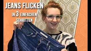 Jeans Flicken in 3 einfachen Schritten  Tutorial  Nähen wie ein Profi [upl. by Chancelor]