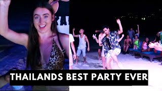 Thailand Free Wild Party on Beach  Ark Bar [upl. by Nyliret]