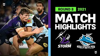 Storm v Sharks Match Highlights  Round 8 2021  Telstra Premiership  NRL [upl. by Selym]