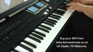 Roland BK9 Demonstration  Drawbar Organ with Blues Style [upl. by Aonehc]