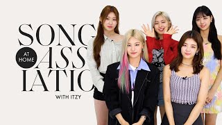 ITZY Sings TWICE Bruno Mars and quotICYquot in a Game of Song Association  ELLE [upl. by Enixam]