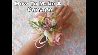 How to Make A Corsage  Wedding  Prom Flowers [upl. by Eirojam201]