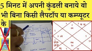 Kundali Kaise Banaye  5 मिनट में अपनी कुंडली बनाये वो भी बिना किसी लैपटॉप या कम्प्यूटर के [upl. by Akim]