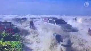 Rogue wave hits California beach [upl. by Eylrac687]