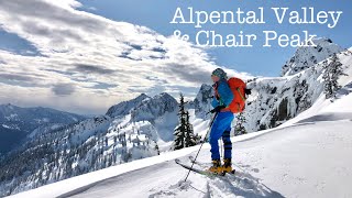 Ski tour in Alpental Valley to Chair Peak at Snoqualmie Pass WA [upl. by Nessah]