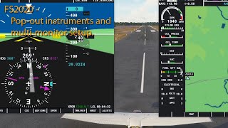 FS2020  Popout instruments and multiple monitors Tutorial [upl. by Animrelliug]