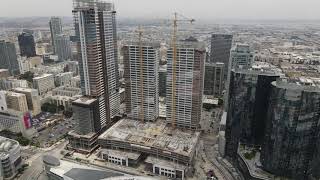 Oceanwide Plaza Downtown Los Angeles  Droneshot [upl. by Noyr791]