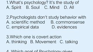 Freshman psychology chapter 1 questions [upl. by Agostino897]